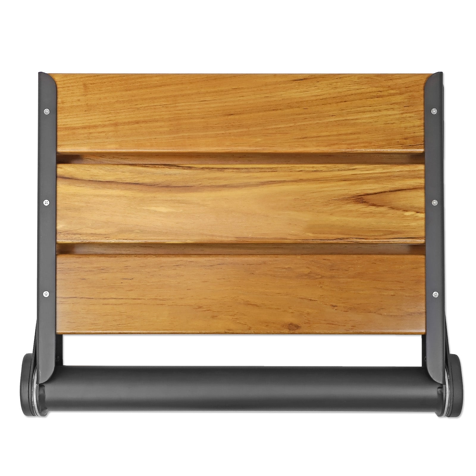 Clevr teak modern folding shower seat bench best sale dark wood